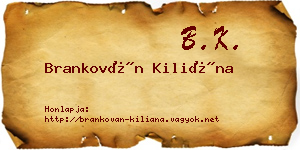 Brankován Kiliána névjegykártya